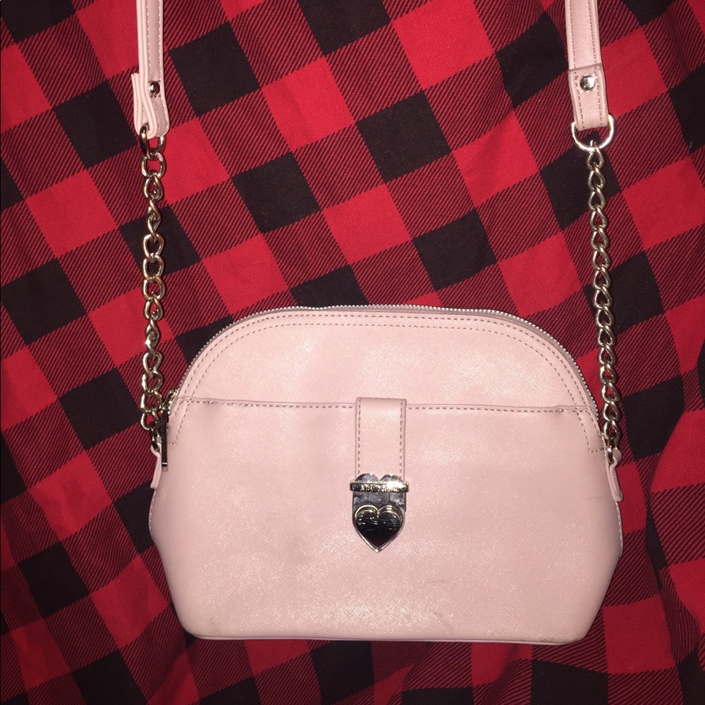 betsey johnson pink crossbody bag